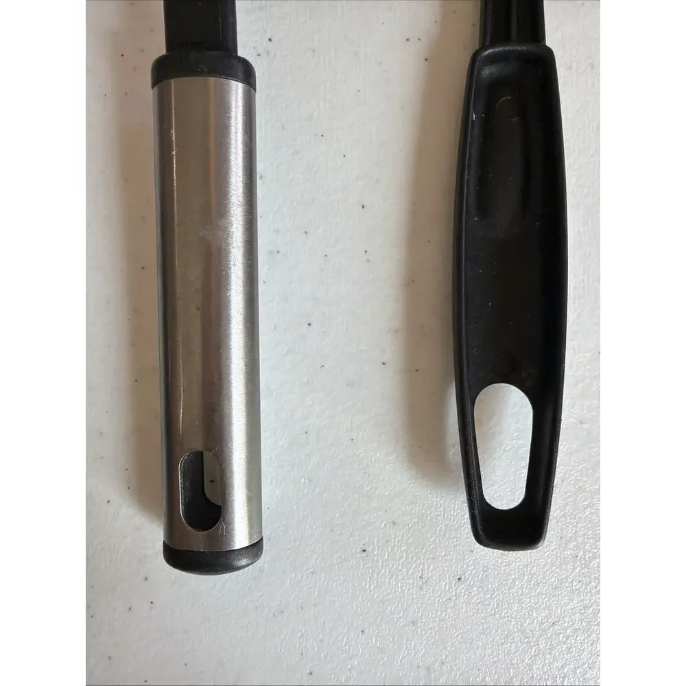 kitchen lot 4 Pc Black Nylon Plastic Utensils Spatula Spoons Ladle pasta slotted